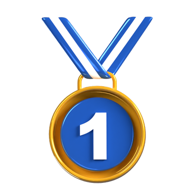 1st Medal Animated 3D Icon 3D Graphic