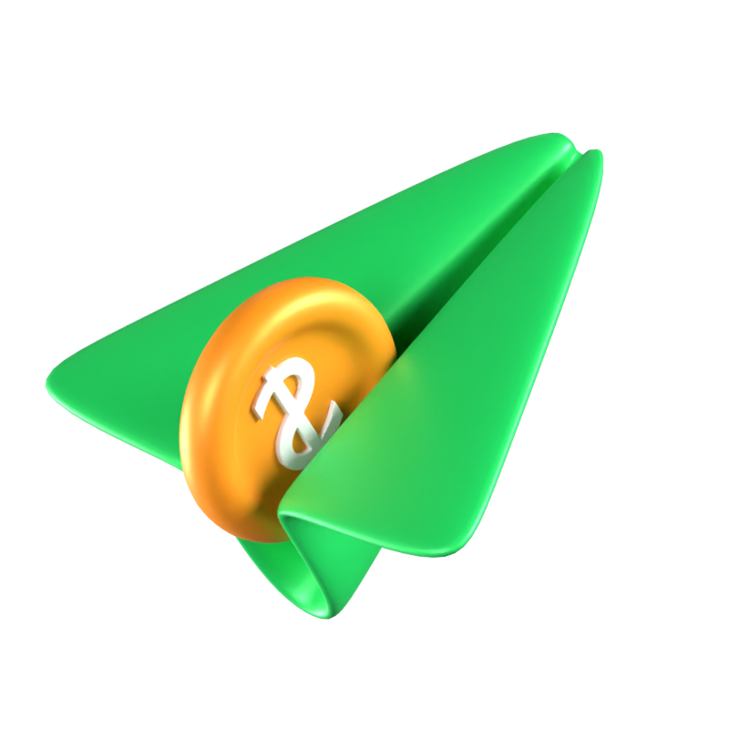 Sending Money Animated 3D Icon 3D Graphic