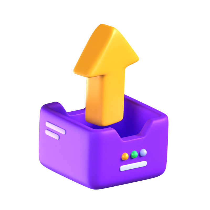 Uploading Animated 3D Icon 3D Graphic