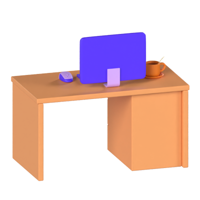 Work Desk 3D Model 3D Graphic