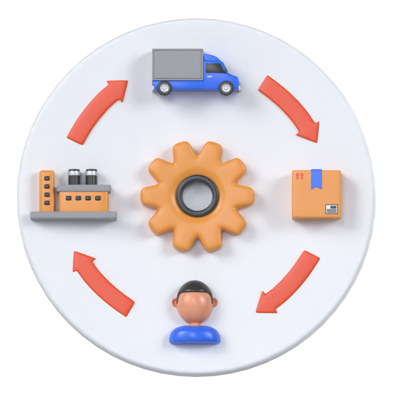 Supply Chain 3D Model 3D Graphic