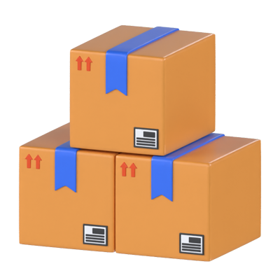 Stacked Boxes 3D Model 3D Graphic