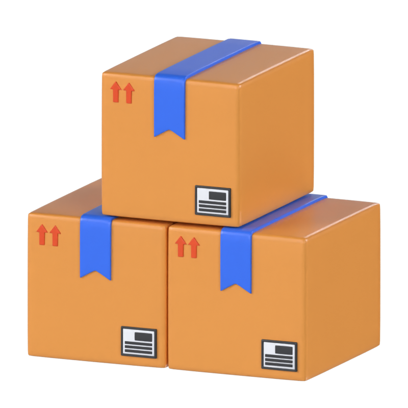 Stacked Boxes 3D Model 3D Graphic