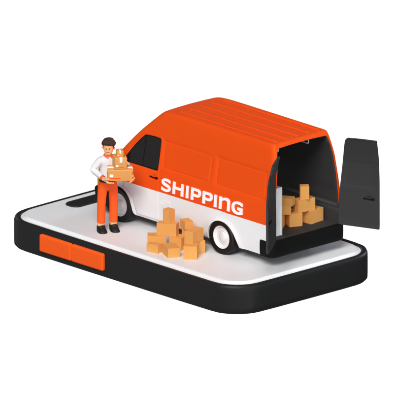 Shipping Solutions 3D Scene 3D Graphic