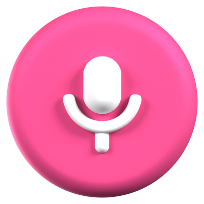Voice Disabled Animated 3D Icon 3D Graphic