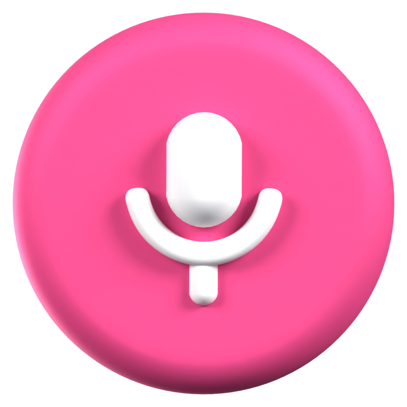 Voice Disabled Animated 3D Icon 3D Graphic