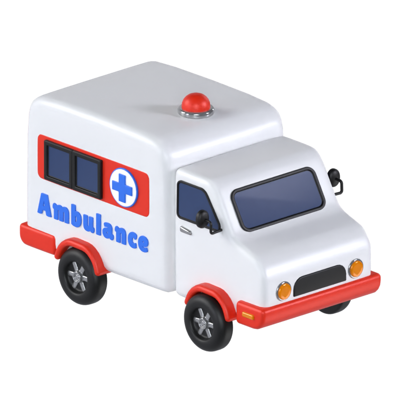 Modelo 3D de ambulância