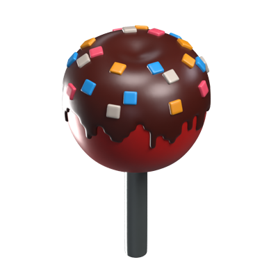 Candy Apple Stick 3D Model 3D Graphic
