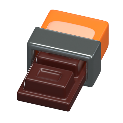 Chocolate Bar 3D Icon Model 3D Graphic