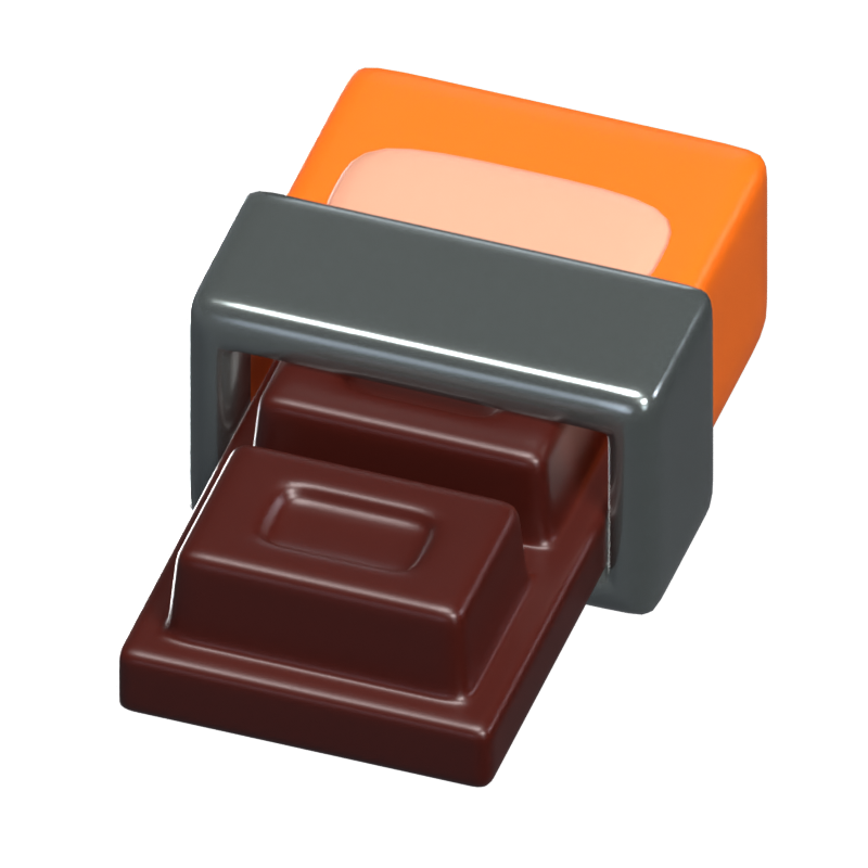 Chocolate Bar 3D Icon Model