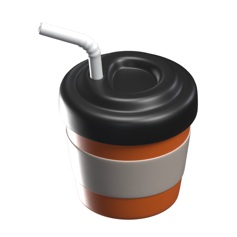 Eine Tasse Kaffee 3D-Symbol 3D Graphic