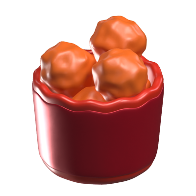 Chicken Pops 3D Icon 3D Graphic