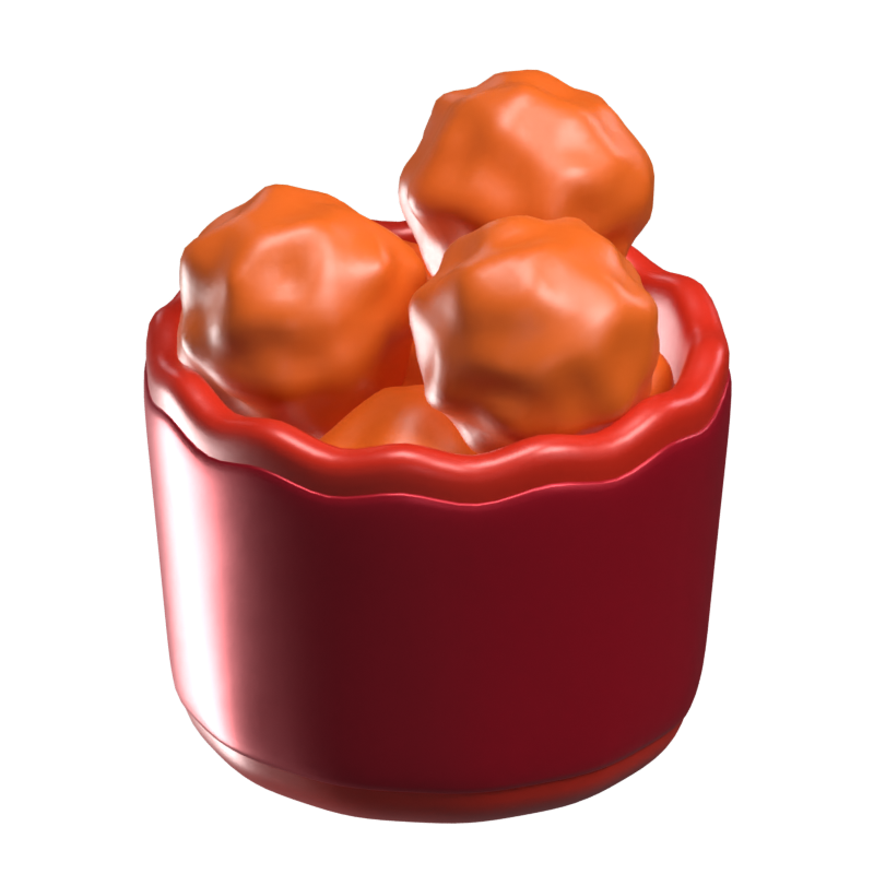 Chicken Pops 3D Icon 3D Graphic