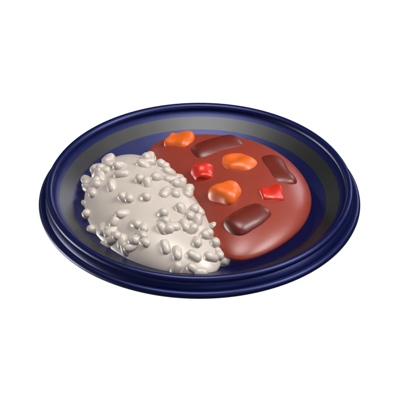 Curry Icono 3D Modelo 3D Graphic