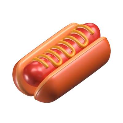 Hot Dog 3D Icon Model 3D Graphic