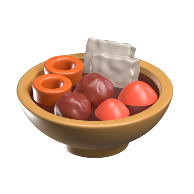 A Bowl Of Oden 3D Icon Model 3D Graphic
