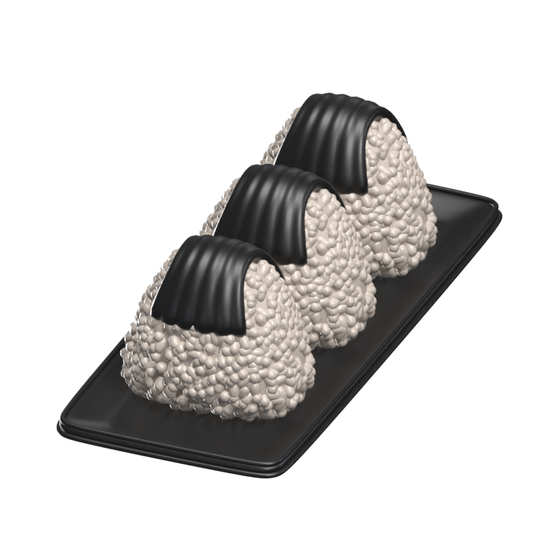 Onigiri Modelo de icono 3D