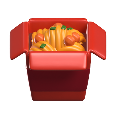 Noddle Box 3D Icon Model 3D Graphic