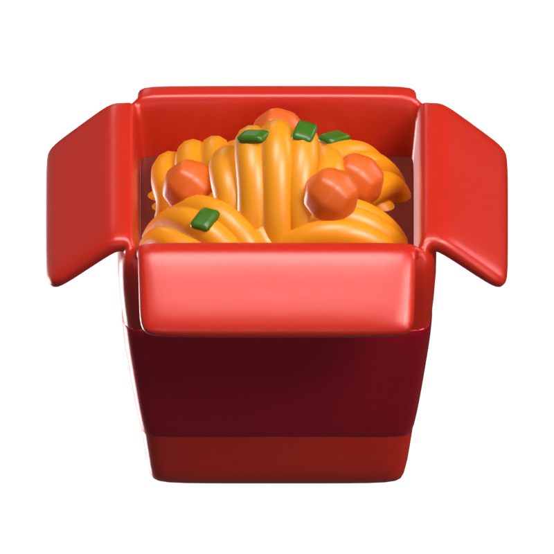 Noddle Box 3D Icon Model