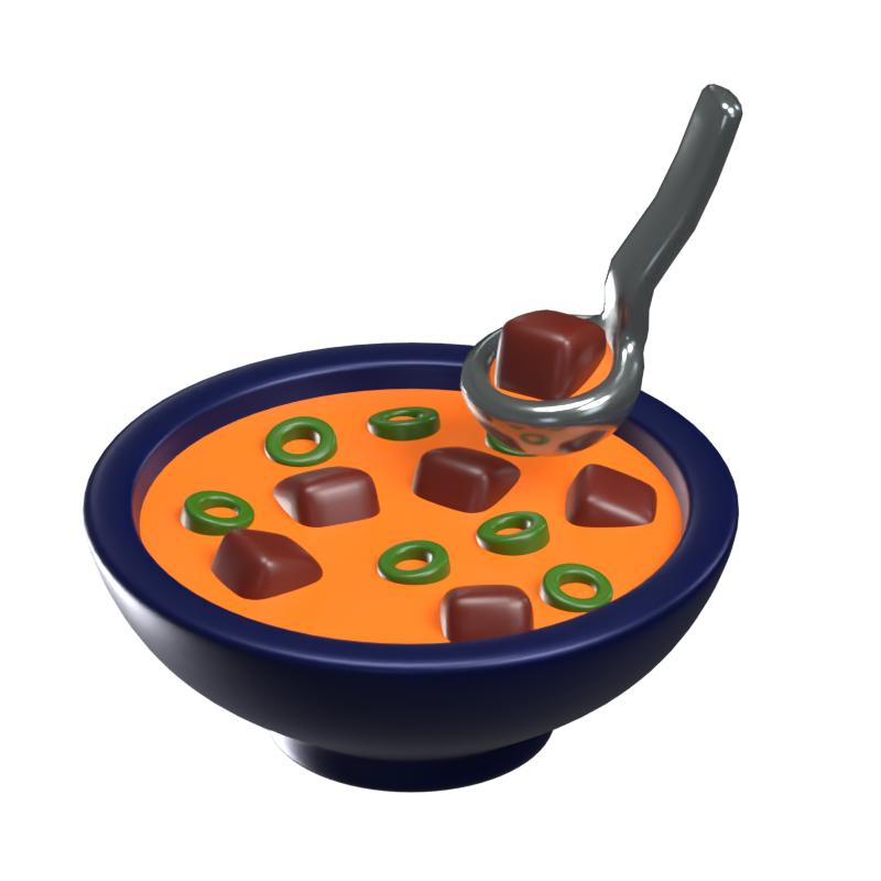 Modelo de ícone 3D de sopa