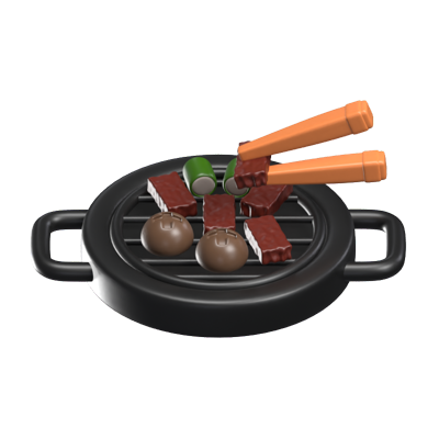 Yakiniku 3D Food Icon Model 3D Graphic