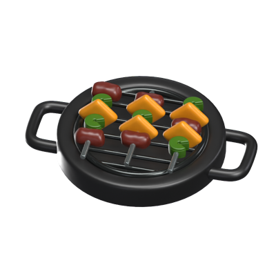 Barbeque 3D Icon Model 3D Graphic