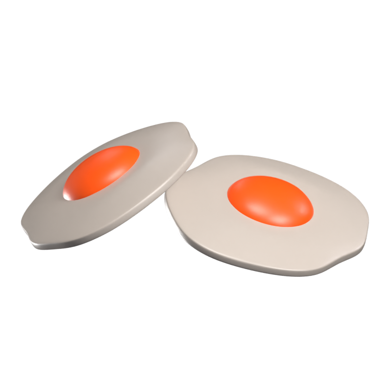 Fried Eggs 3D Icon Model 3D Graphic