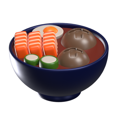 Sukiyaki 3D Icon Model 3D Graphic