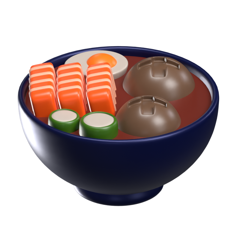 Sukiyaki 3D Icon Model 3D Graphic