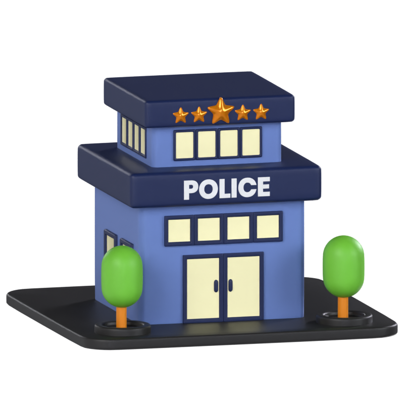 Modelo 3D de comisaría de policía