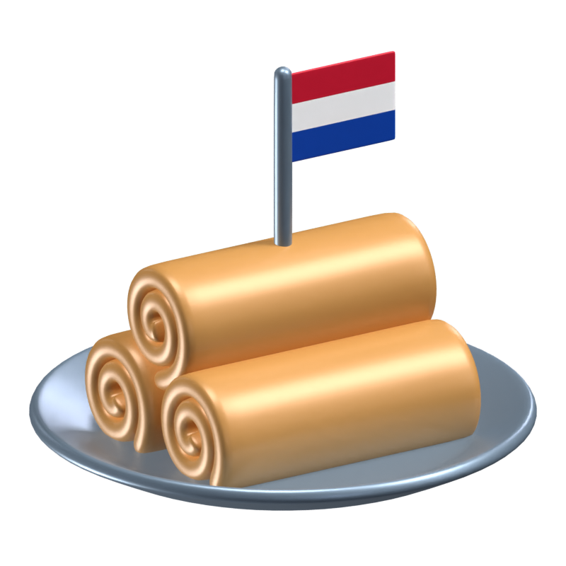 holland food icono 3d modelo 3D Graphic