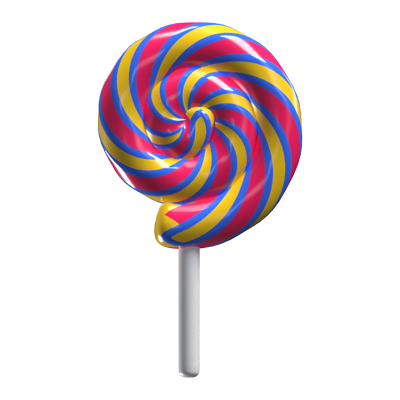 Swirl Lollipop 3D Icon Model 3D Graphic