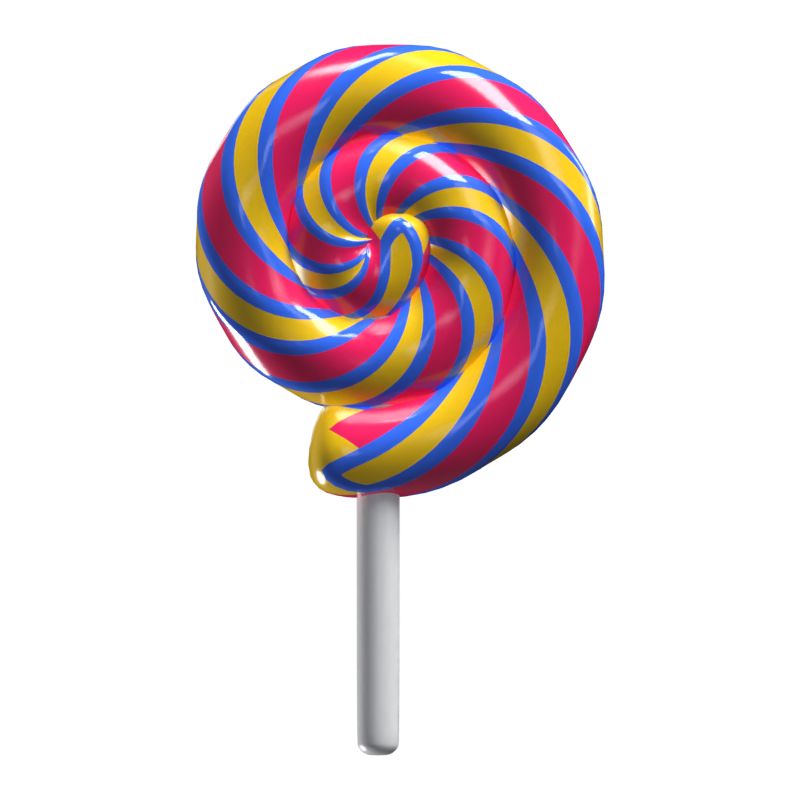 Swirl Lollipop 3D Icon Model