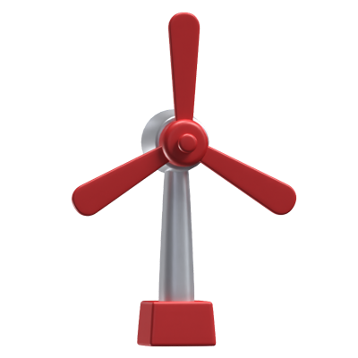 Simple Windmill 3D Icon Model 3D Graphic