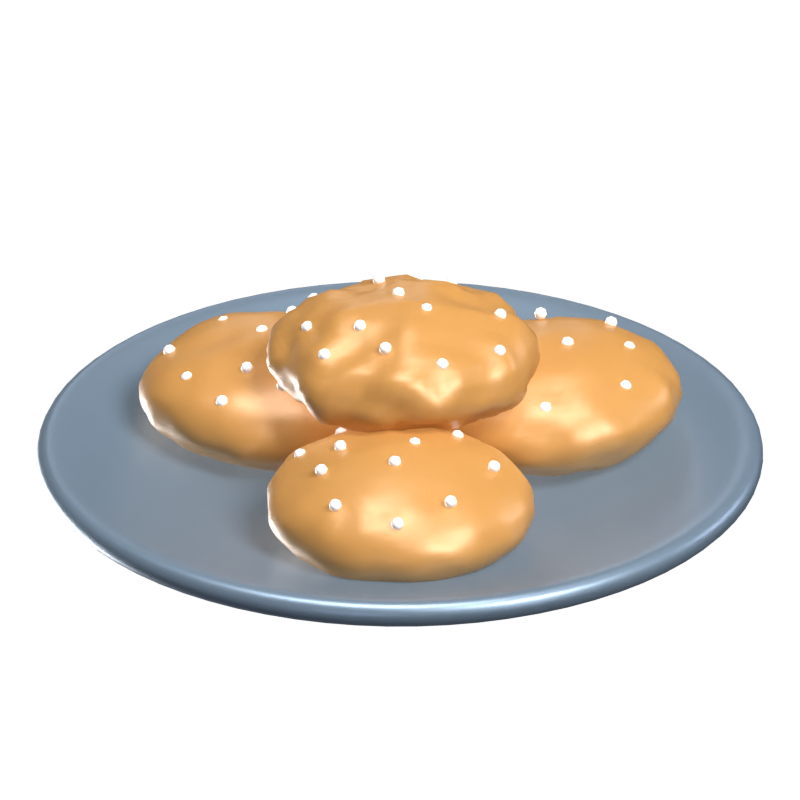 Poffertjes 3Dアイコンモデル