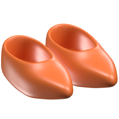 Two Clogs 3D Icon Model 3D Graphic