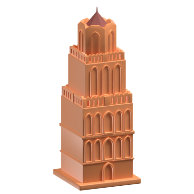 Dom Tower 3D Building Icon Model 3D Graphic
