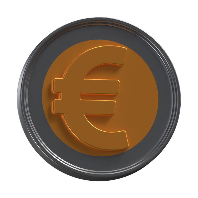 Euro Coin 3D Icon Model