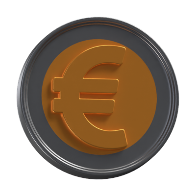 Euro Coin 3D Icon Model 3D Graphic
