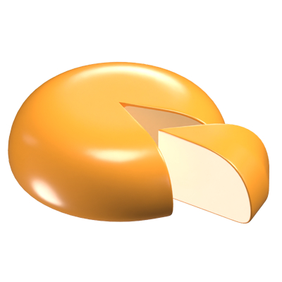 Gouda Cheese 3D Icon Model 3D Graphic