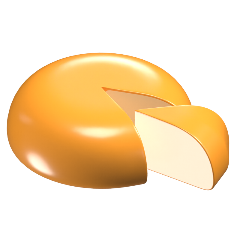 Queso Gouda Icono 3D