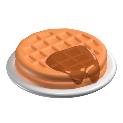 Stroopwafel 3D Food Icon Model 3D Graphic