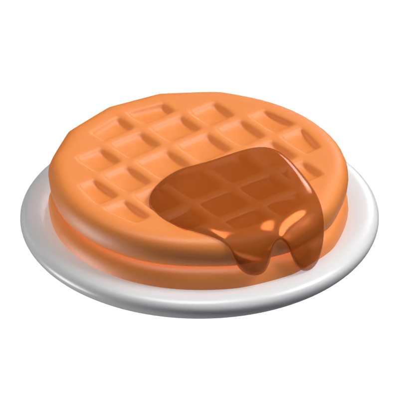 Stroopwafel 3D Food Icon Model