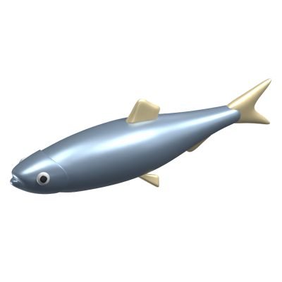 3D Fish Icon Model 3D Graphic