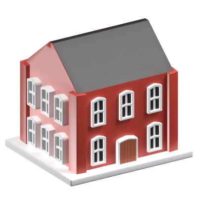 3D Dutch House Icon Model 3D Graphic