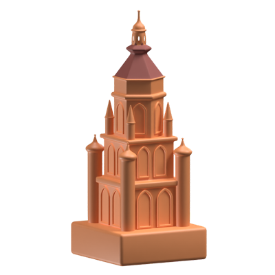 Breda Old Tower 3D Icon Model 3D Graphic
