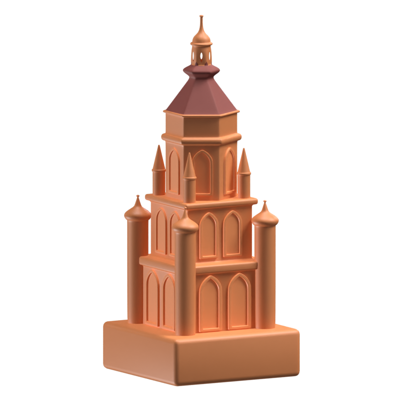 Breda Alter Turm 3D Icon Modell