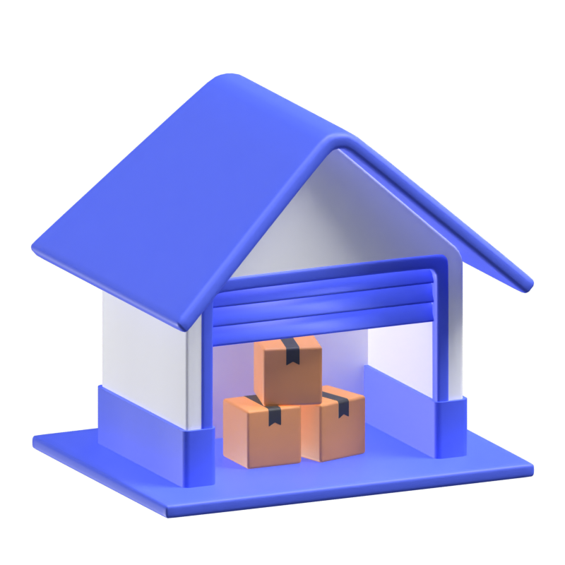 Warehouse 3D Icon Model