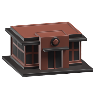 Coffee Shop 3D Icon Model 3D Graphic