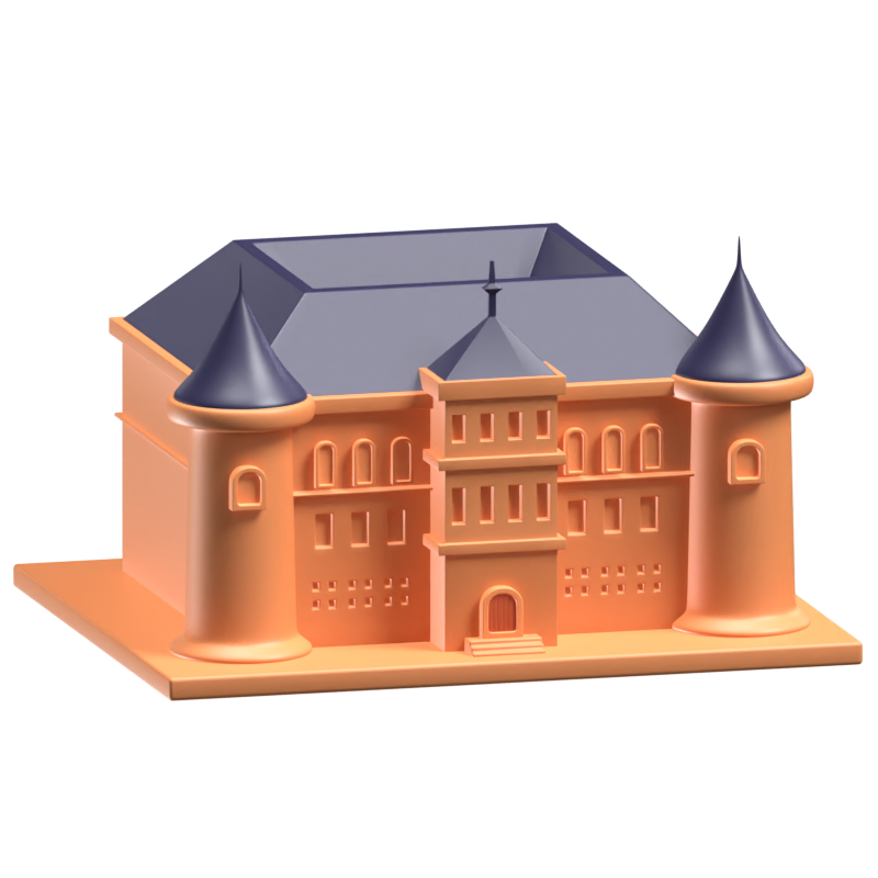 Schloss De Haar 3D Icon Modell